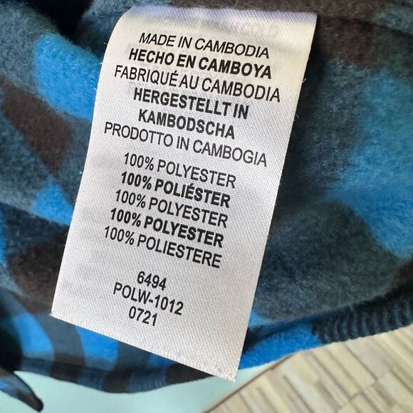 Legendary Whitetails Blue & Black Fleece Flannel Shirt Size Large - Picture 5 of 6